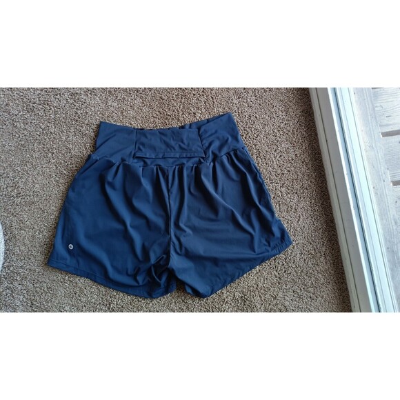 Halara Women's Super High Waisted 2-in-1 Yoga Shorts Size XL Blue Indigo Hybrid - Picture 5 of 10